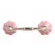 Pink Melon Crackle Ceramic Bridge Handle